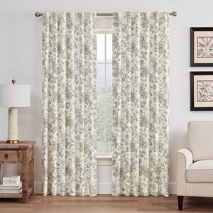 Waverly 84-in Fumo Block Room Darkening Standard Lined Rod Pocket Single Curtain